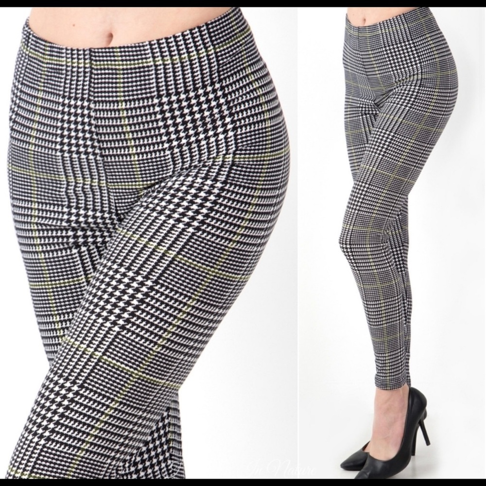NWT Buttery Soft Houndstooth Print Leggings